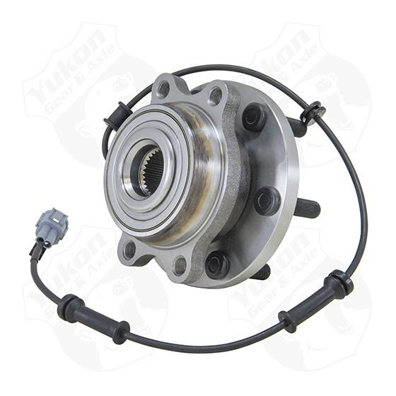 Yukon Gear & Axle - Yukon front unit bearing & hub assembly for '05-'13 Nissan, 4WD with ABS