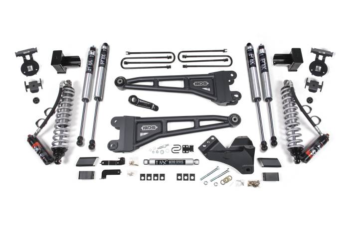BDS Suspension - BDS Suspension Built to outperform, upgrade your Ford Super Duty diesel powered truck with this 5-inch radius arm lift kit and FOX 2.5 Performance Elite Coil-over conversion from BDS Suspension. Designed to improve stance, performance, and capability,