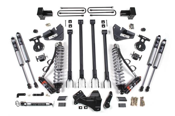 BDS Suspension - BDS Suspension Maximize the capability of your 2017-2019 Ford F350 Dually "DRW" Super Duty diesel powered truck with this 4-inch lift kit with 4-Link and FOX 2.5 Performance Elite Coil-over conversion from BDS Suspension. Designed to improve stance, pe