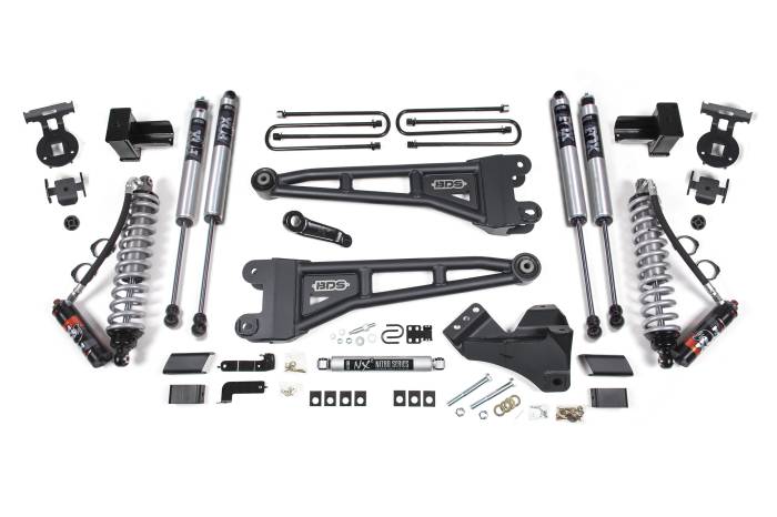 BDS Suspension - BDS Suspension Built to outperform, upgrade your dual rear wheel "DRW" 2017-2019 Ford F350 Super Duty diesel powered truck with this 4-inch radius arm lift kit and FOX 2.5 Performance Elite Coil-over conversion from BDS Suspension. Designed to improve