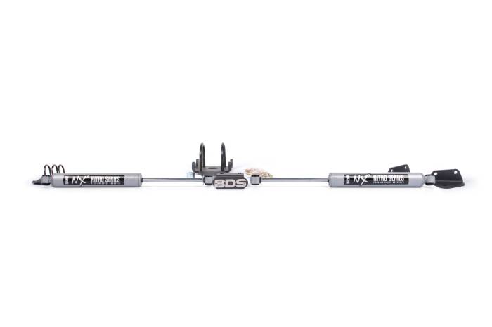 BDS Suspension - BDS Suspension Enhance the handling of your 2009-2013 Dodge Ram 2500/3500 4WD by installing a BDS dual steering stabilizer mounting kit with NX2 shocks. Installing larger tires can exert additional force on your truck's suspension, but steering stabili