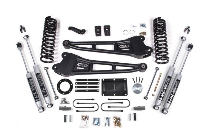 BDS Suspension - BDS Suspension Take your 2013-2018 RAM 3500 diesel powered truck to the next level by installing a 6-inch lift kit with radius arms engineered by BDS Suspension. Designed to improve stance, performance, and capability, this kit includes everything nece