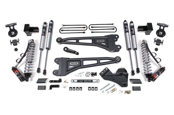 BDS Suspension - BDS Suspension Built to outperform, upgrade your 23-26 Ford F250/F350 Super Duty diesel powered truck with this 5-inch radius arm lift kit and FOX 2.5 Performance Elite Coilover conversion from BDS Suspension. Designed to improve stance, performance, a