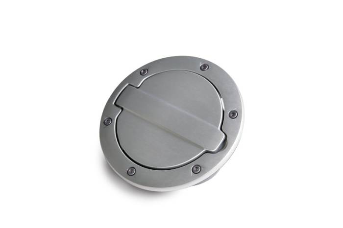 AMP Research - AMP Research 2007-2017 Jeep Wrangler JK 2/4 Door Fuel Door - Brushed - 73000-00A