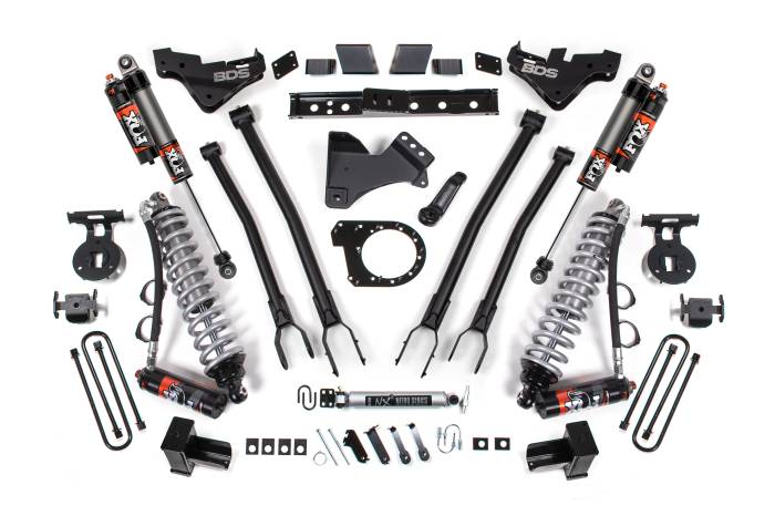 BDS Suspension - BDS Suspension Raise the bar on your Ford Super Duty diesel truck with this 7-inch 4-Link lift kit and FOX Performance Elite coil-over conversion from BDS. Designed to improve stance, performance, and capability, this kit includes everything necessary