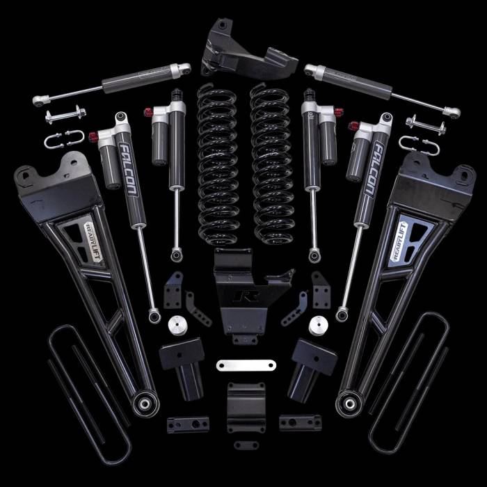 ReadyLift - ReadyLift 4" COIL SPRING SUSPENSION SYSTEM WITH FALCON MAX3.3 SHOCKS AND RADIUS ARMS - 2017-2022 FORD SUPER DUTY F250/F-350 4WD - 43-27440