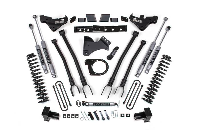 BDS Suspension - BDS Suspension Take your dual rear wheel "DRW" Ford F350 Super Duty diesel truck to the next level with this 7-inch 4-Link lift kit from BDS. Designed to improve stance, performance, and capability, this kit includes everything necessary to set your du