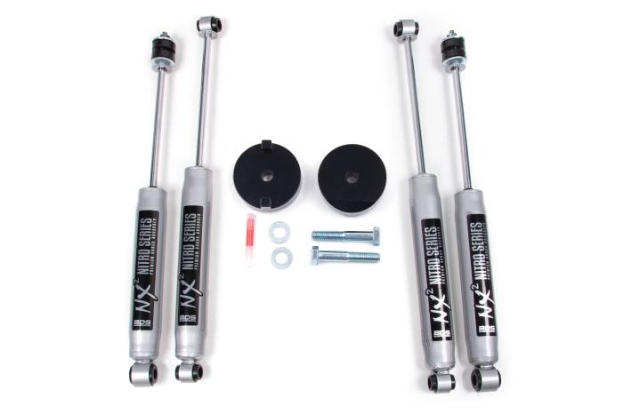 BDS Suspension - BDS Suspension Level the front of your 2005-2016 Ford F250 and F350 Super Duty truck by installing this 2-inch coil spacer leveling kit from BDS. Designed to improve stance this kit includes everything necessary to set your vehicle up right with cleara