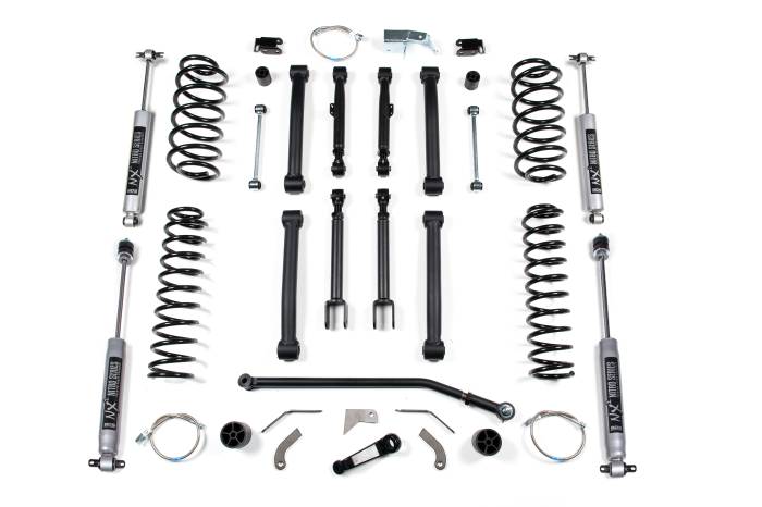 BDS Suspension - BDS Suspension BDS steps up the performance and capability of the 1997-2006 Jeep Wrangler TJ with a 4.5-inch suspension lift kit. Designed to improve stance this kit includes everything necessary to set your truck up right with clearance for up to 33"