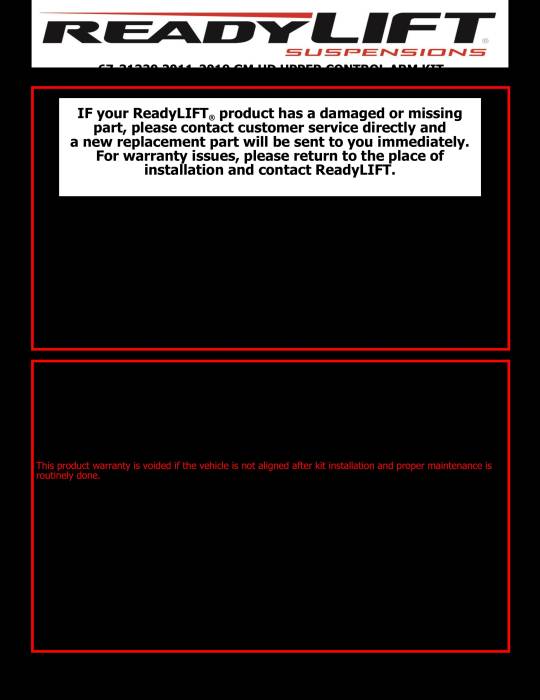 ReadyLift - ReadyLift 67-31320 – Xtreme-Duty Fabricated A-Arm Kit - GM Silverado / Sierra 2500HD/3500HD 2011-2019