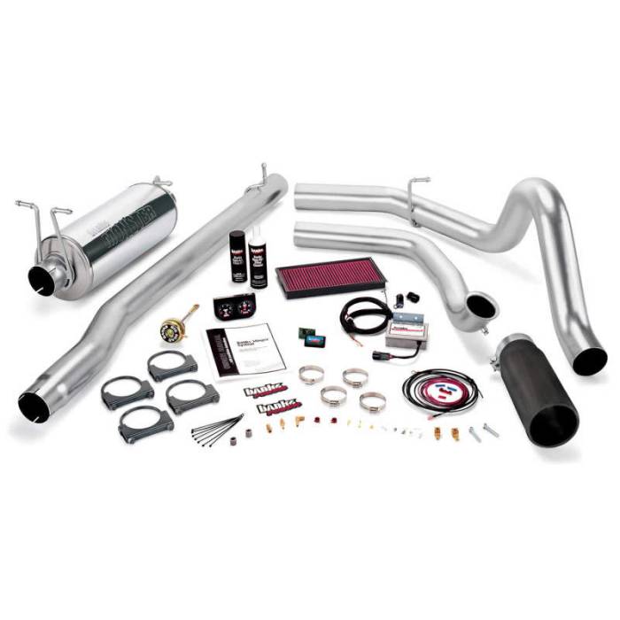 Banks Power - Banks Power 99 Ford 7.3L F250/350 Auto Stinger System - SS Single Exhaust w/ Black Tip - 47516-B