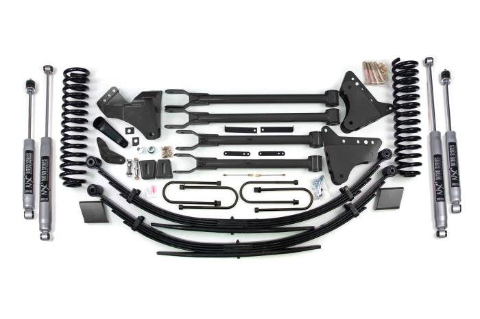 BDS Suspension - BDS Suspension Take your 2008-2010 Ford Super Duty F250 and F350 gas truck to the next level with this 6-inch lift kit plus 4-link conversion from BDS. Designed to improve stance, performance, and capability, this kit includes everything necessary to s