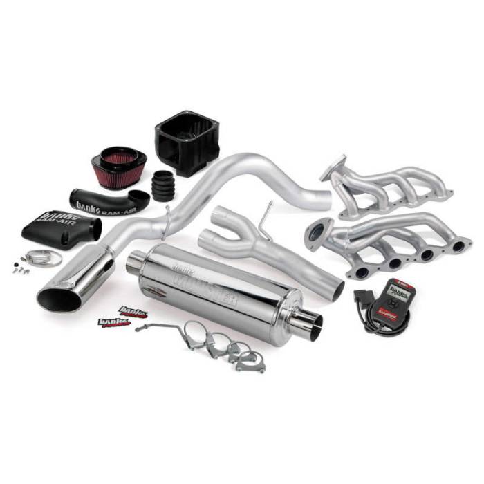 Banks Power - Banks Power 10 Chevy 5.3L CCSB FFV PowerPack System - SS Single Side-Exit Exhaust w/ Chrome Tip - 48082