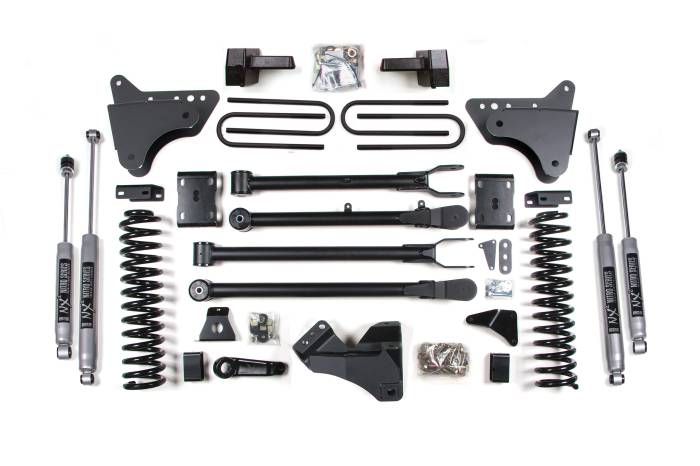 BDS Suspension - BDS Suspension Increase the height of your 2011-2016 Ford F250 and F350 Super Duty gas powered truck with this 4-inch lift kit and 4-Link conversion from BDS Suspension. Designed to improve stance, performance, and capability, this kit includes everyth