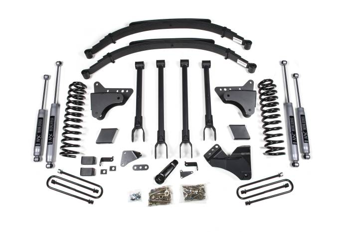 BDS Suspension - BDS Suspension Prepare to hit the road with your 2011-2016 Ford Super Duty F250 and F350 gas truck and install this 6-inch lift kit with 4-link conversion from BDS. Designed to improve stance, performance, and capability, this kit includes everything n