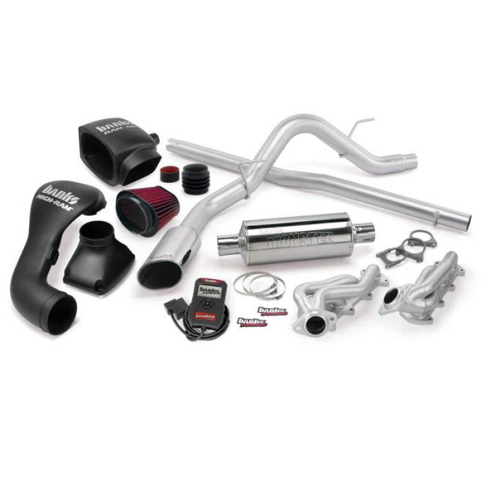 Banks Power - Banks Power 04-08 Ford 5.4L F-150 SCMB PowerPack System - SS Single Exhaust w/ Chrome Tip - 48531