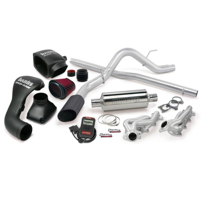 Banks Power - Banks Power 04-08 Ford 5.4L F-150 SCLB/ECMB PowerPack System - SS Single Exhaust w/ Black Tip - 48533-B