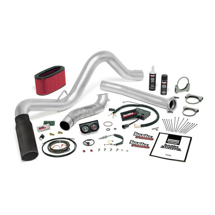 Banks Power - Banks Power 94-95.5 Ford 7.3L Man Stinger System - SS Single Exhaust w/ Black Tip - 48552-B