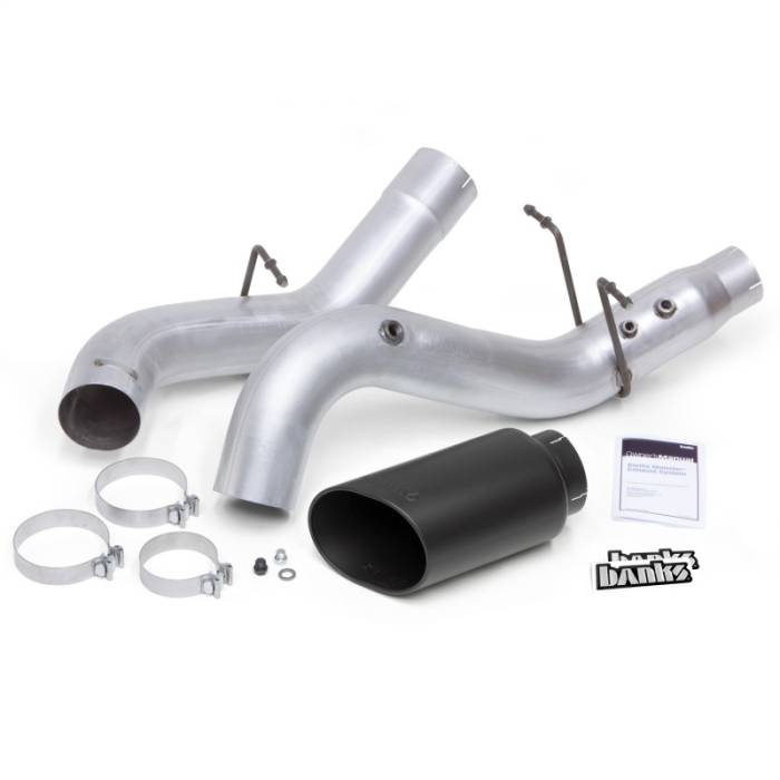 Banks Power - Banks Power 17-19 Chevy Duramax L5P 2500/3500 Monster Exhaust System w/ Black Tip - 48996-B