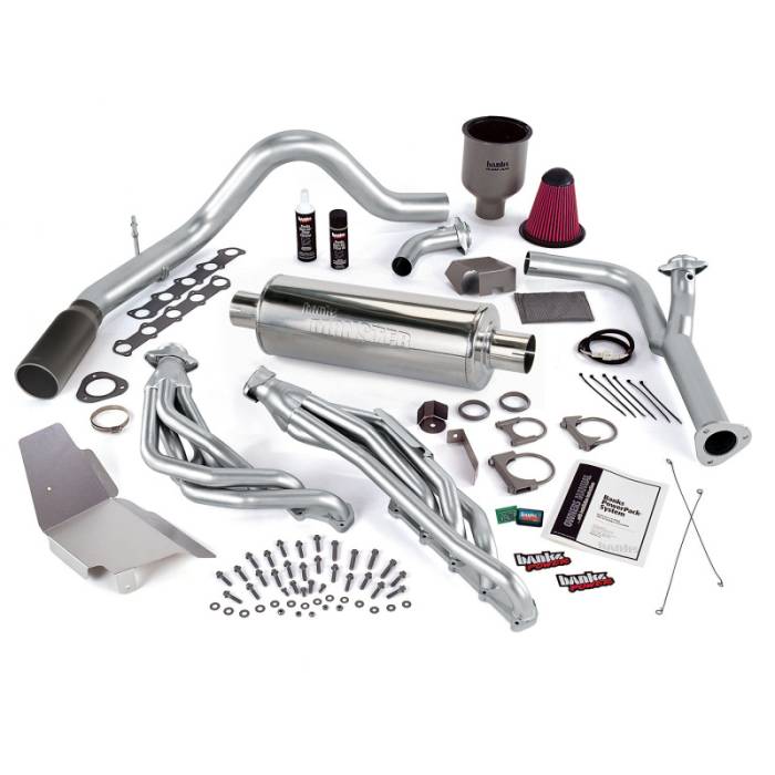 Banks Power - Banks Power 99-04 Ford 6.8L Truck EGR-Late Cat PowerPack System - SS Single Exhaust w/ Black Tip - 49132-B