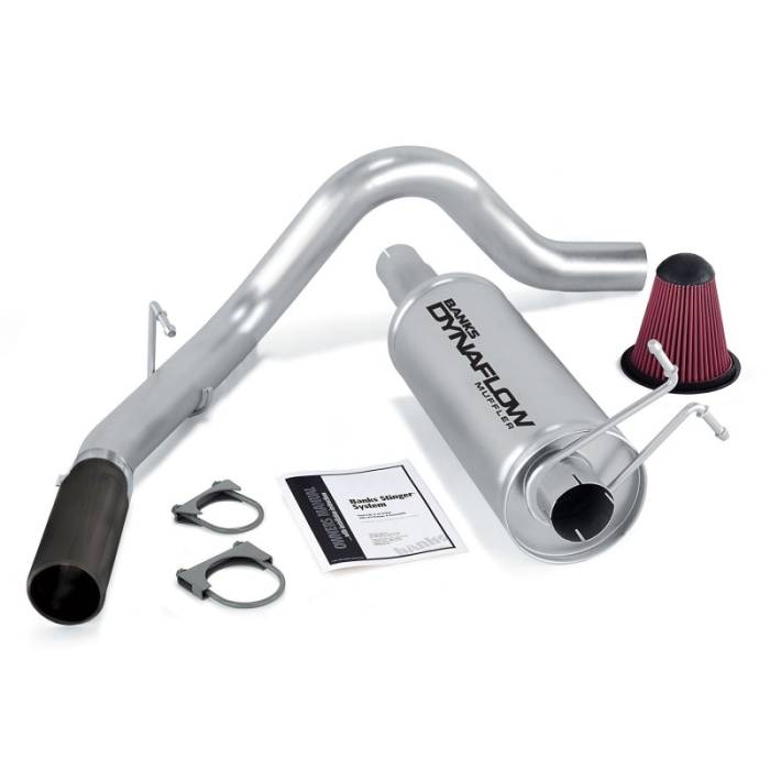 Banks Power - Banks Power 99-04 Ford 6.8L Excursion Stinger System - SS Single Exhaust w/ Black Tip - 49139-B