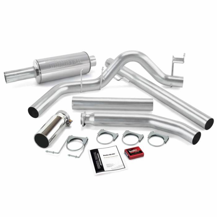 Banks Power - Banks Power 98-00 Dodge 5.9L Std Cab Git-Kit - SS Single Exhaust w/ Chrome Tip - 49357