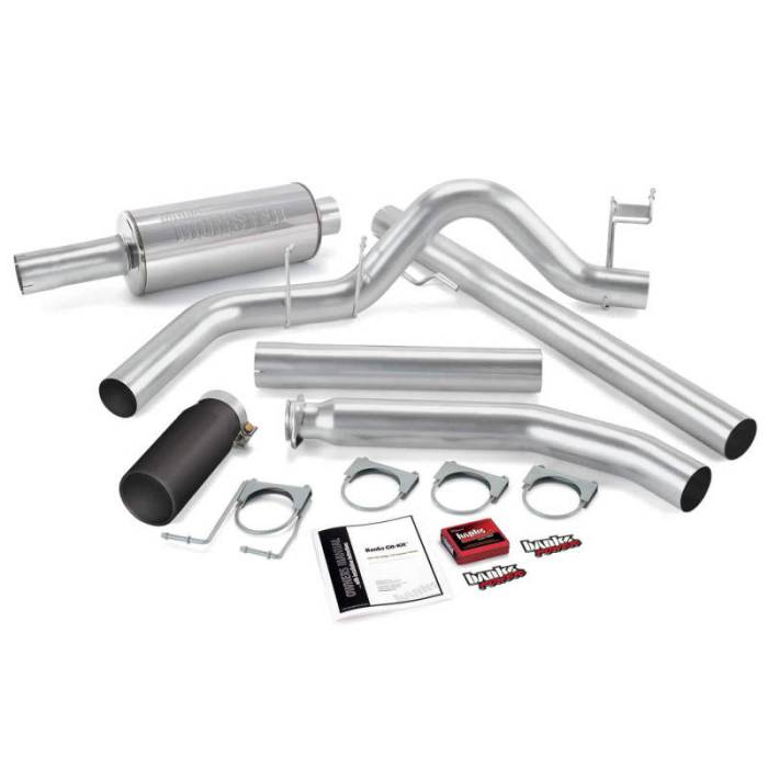 Banks Power - Banks Power 01 Dodge 5.9L Std Cab Git-Kit - SS Single Exhaust w/ Black Tip - 49359-B