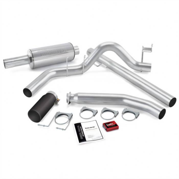 Banks Power - Banks Power 02 Dodge 5.9L Std Cab Git-Kit - SS Single Exhaust w/ Black Tip - 49361-B
