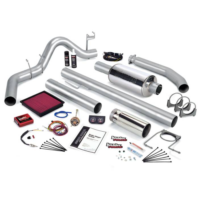 Banks Power - Banks Power 02 Dodge 5.9L 245Hp Std Cab Stinger System - SS Single Exhaust w/ Chrome Tip - 49371