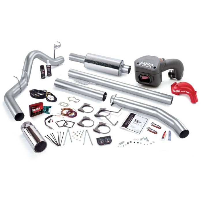 Banks Power - Banks Power 02 Dodge 5.9L 235Hp Std Cab PowerPack System - SS Single Exhaust w/ Chrome Tip - 49396