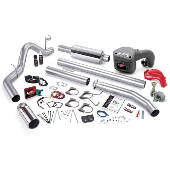 Banks Power - Banks Power 02 Dodge 5.9L 245Hp Ext Cab PowerPack System - SS Single Exhaust w/ Chrome Tip - 49399