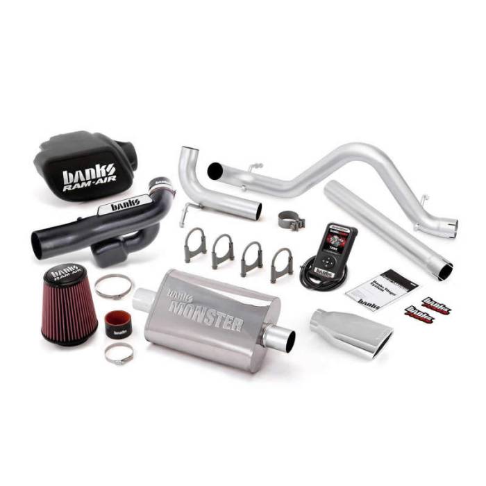 Banks Power - Banks Power 12-14 Jeep 3.6L Wrangler (All) 4dr Stinger Sys w/ AutoMind - SS Single Exh w/ Chrome Tip - 51349
