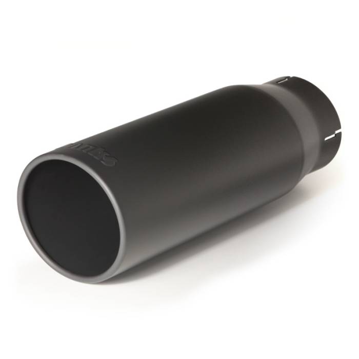 Banks Power - Banks Power Tailpipe Tip Kit - SS Round Straight Cut - Black - 3.5in Tube - 4.38in X 12in - 52923