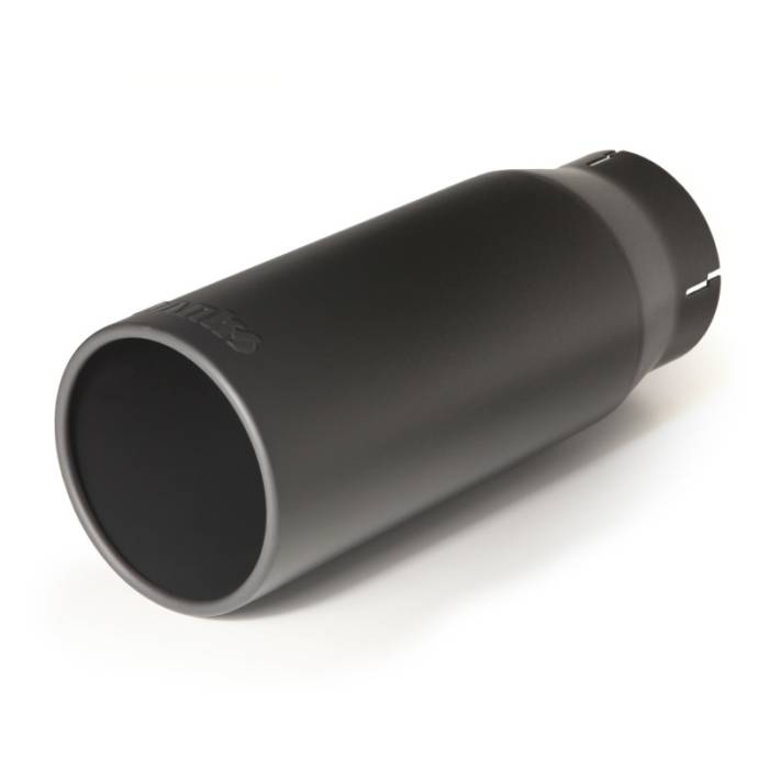Banks Power - Banks Power Tailpipe Tip Kit - SS Round Straight Cut - Black - 4in Tube - 5in X 12.5in - 52931