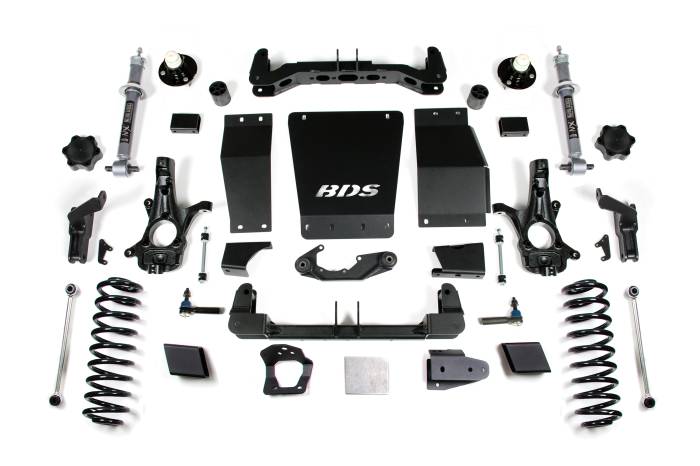 BDS Suspension - BDS Suspension Take your 2015-2019 Chevy Suburban, or Tahoe and GMC Yukon 1500 to new heights with a BDS 6-inch lift kit. Works only on Autoride equipped SUVs. Designed to improve stance, performance, and capability, this kit includes everything necess