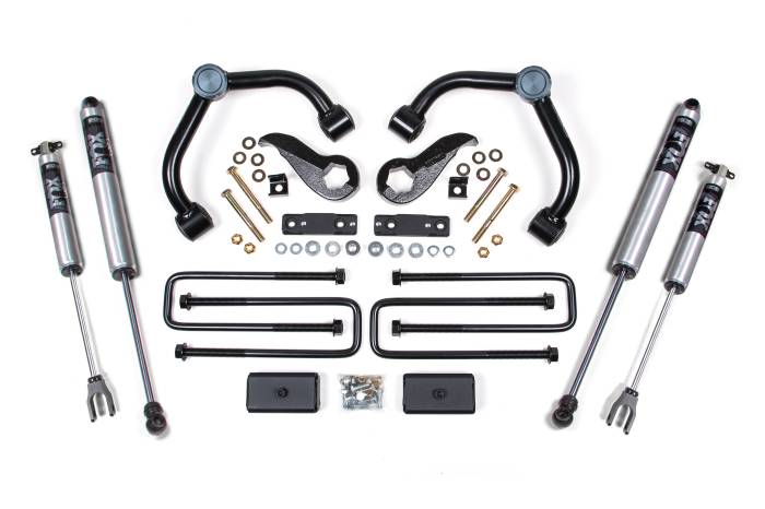 BDS Suspension - BDS Suspension Level out your 2020-2025 Chevy Silverado and GMC Sierra 2500 HD 4WD truck and improve the ride with this 3-inch leveling lift kit featuring your choice of FOX 2.0 IFP Performance Series, FOX 2.5 HTO Performance Series, or FOX 2.5 Perform