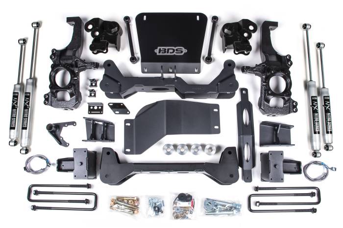 BDS Suspension - BDS Suspension Take your 2020-2026 Chevy Silverado and GMC Sierra 2500 HD 4WD to the next level by installing this 5-inch lift kit by BDS Suspension. For maximum ground clearance, BDS designed a No Torsion Bar Drop System where the torsion bars are mou