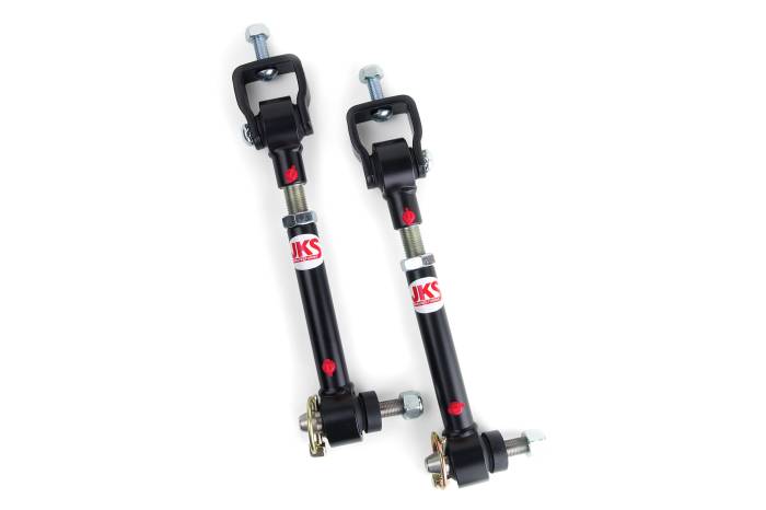 BDS Suspension - BDS Suspension Get up to 30% better articulation on uneven terrain. Quick-release pins make it easy to decouple your sway bar. The adjustable-length design is 100% bolt-on and attaches to your sway bar and axle housing. Made in the USA, JKS Quicker Dis