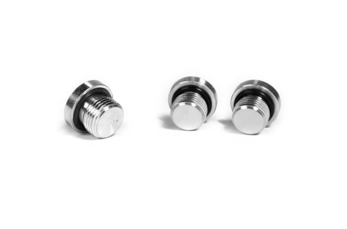 Fleece Performance - Fleece Performance 07.5-12 Dodge 6.7L Cummins Stock VGT Turbo Coolant Delete Plugs - FPE-6.7CR-COOL-PLUG