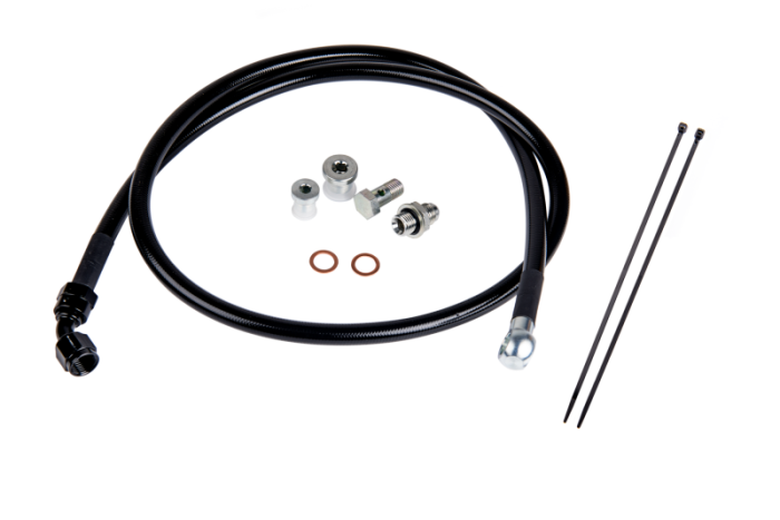 Fleece Performance - Fleece Performance Duramax Remote Turbo Oil Feed Line Kit for 01-16 6.6L Duramax Turbochargers - FPE-DTFL-0116