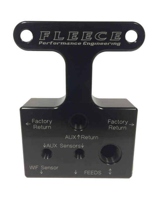 Fleece Performance - Fleece Performance 07.5-09 Dodge 6.7L Cummins 3rd Gen Fuel Distribution Block - FPE-FFD-RF-3G-67