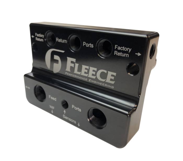 Fleece Performance - Fleece Performance 10-12 Dodge 6.7L Cummins 4th Gen Fuel Distribution Block - FPE-FFD-RF-4G