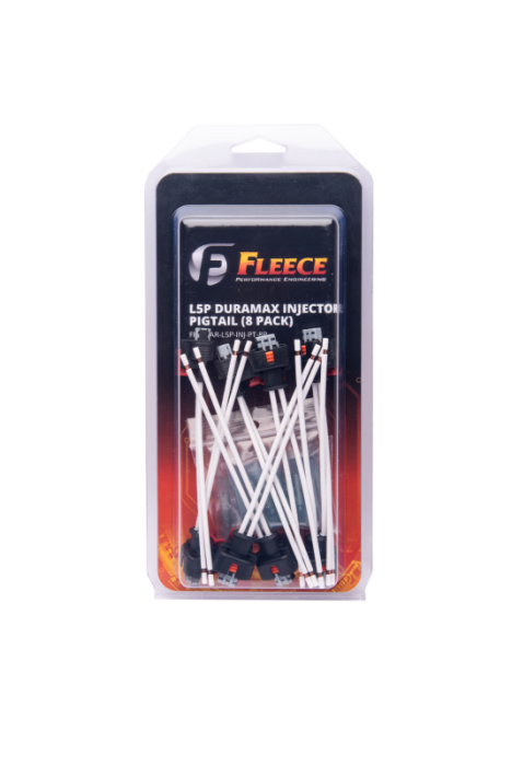 Fleece Performance - Fleece Performance 17-22 GM 2500/3500 Duramax Replacement Fuel Injector Connector w/Pigtail (8 Pack) - FPE-HAR-L5P-INJ-PT-8P