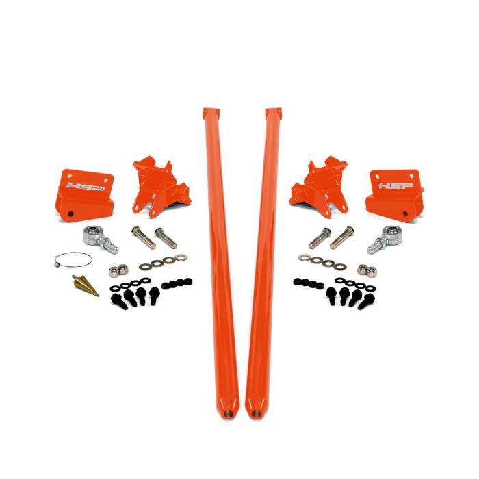 HSP Diesel - HSP Diesel 2011-2019 Chevrolet / GMC 58 inch Bolt On Traction Bars 4 inch Axle Diameter M&M Orange - 535-1-HSP-O