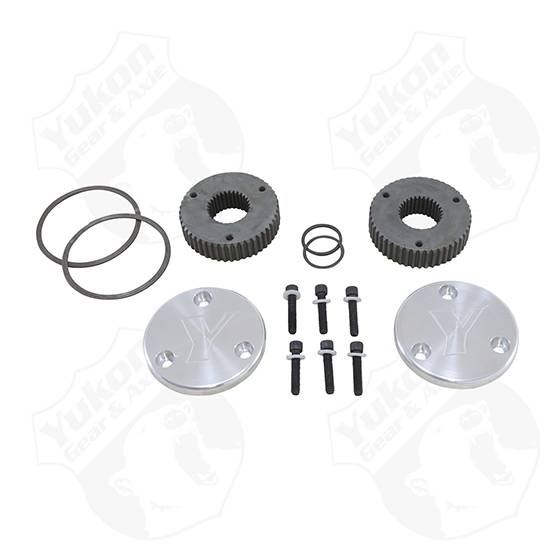 Yukon Gear & Axle - Yukon Gear Hardcore Drive Flange Kit For Dana 44 / 30 Spline Outer Stubs. Yukon Engraved Caps - YHC50001