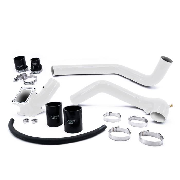 HSP Diesel - HSP Diesel 2006-2010 Chevrolet / GMC Intercooler Charge Pipe Bundle Polar White - 082-HSP-W