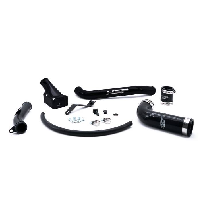 HSP Diesel - HSP Diesel 2006-2010 Chevrolet / GMC Billet Forward Facing Thermostat Housing Kit Silk Satin Black - 041-HSP-SB