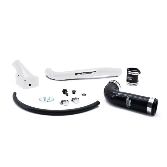HSP Diesel - HSP Diesel 2001-2005 Chevrolet / GMC Billet Forward Facing Thermostat Housing Kit Polar White - 040-HSP-W
