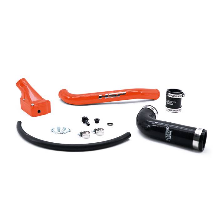 HSP Diesel - HSP Diesel 2001-2005 Chevrolet / GMC Billet Forward Facing Thermostat Housing Kit M&M Orange - 040-HSP-O