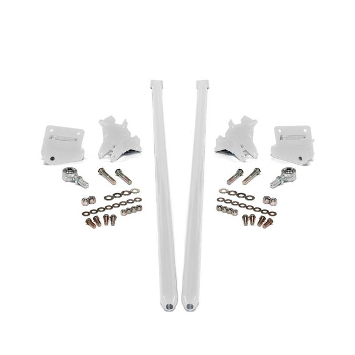 HSP Diesel - HSP Diesel 2001-2010 Chevrolet / GMC 58 inch Bolt On Traction Bars 3.5 inch Axle Diameter Polar White - 035-1-HSP-W